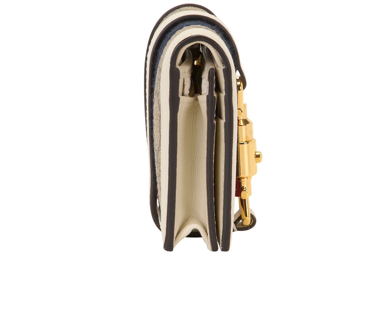 Gucci Jackie 1961 Small Wallet, &pound;190, Accessories, Beige/Cream, Canvas/Leather, Side view